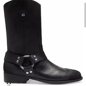 Coach Black Combat & Moto Boots